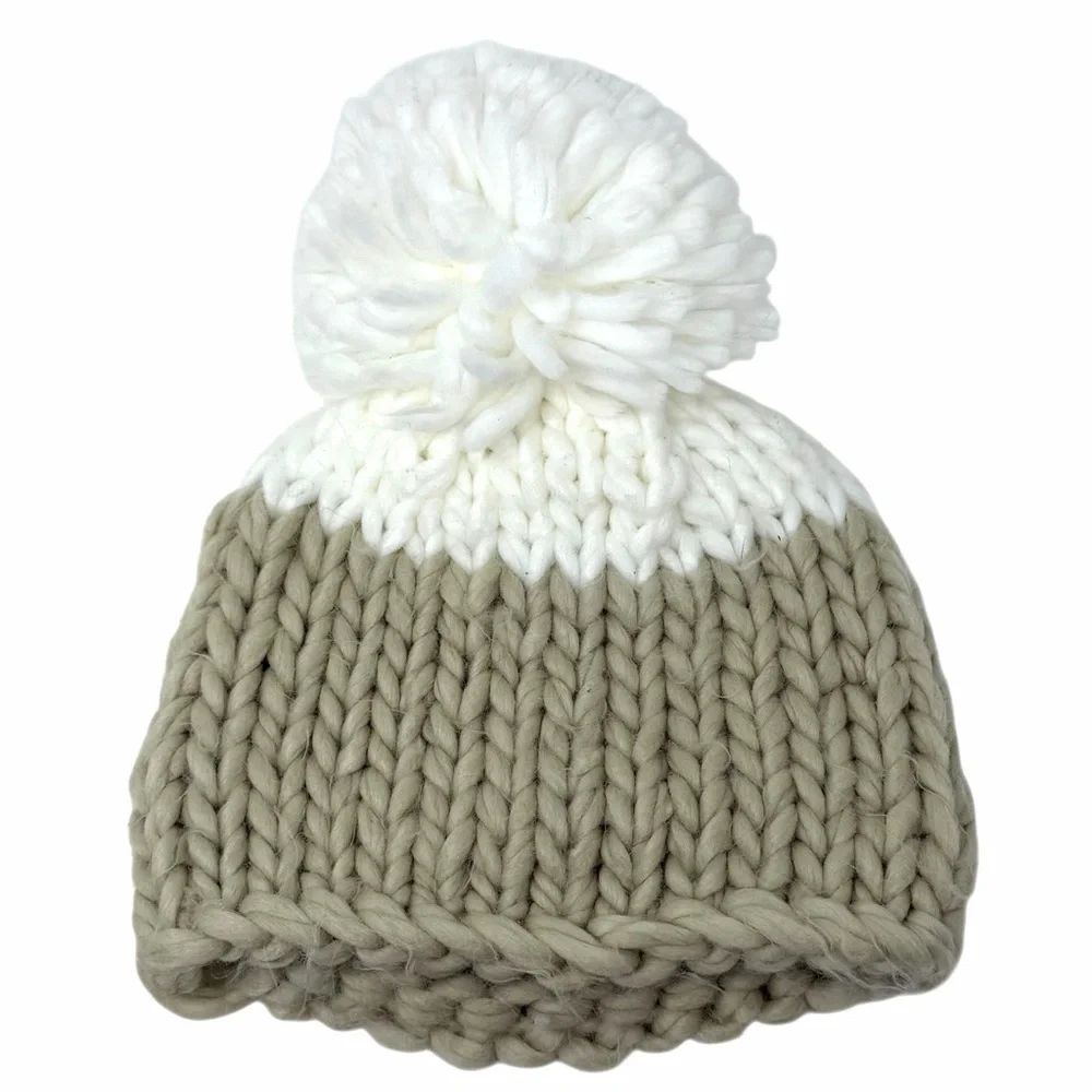 Free People Cozy Up Color Block Pom‎ Beanie